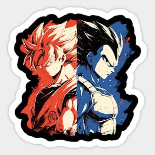 goku and vegeta Sticker